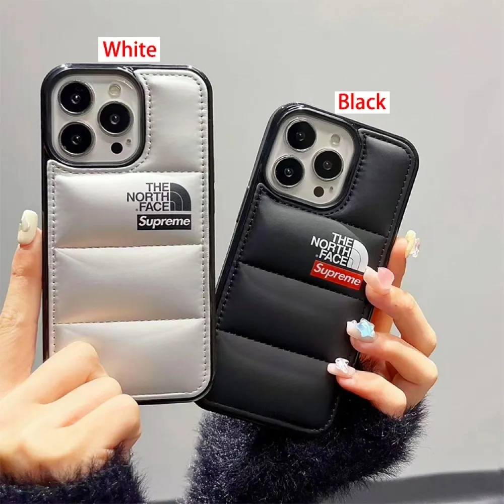 ノースフェイス シュプリーム ダウンジャケット型 iPhoneケース スマホケース