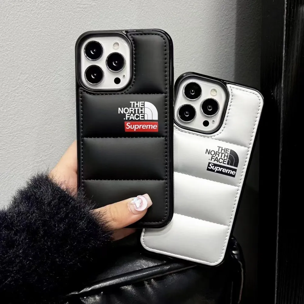 ノースフェイス シュプリーム ダウンジャケット型 iPhoneケース スマホケース