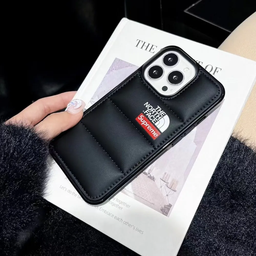 ノースフェイス シュプリーム ダウンジャケット型 iPhoneケース スマホケース