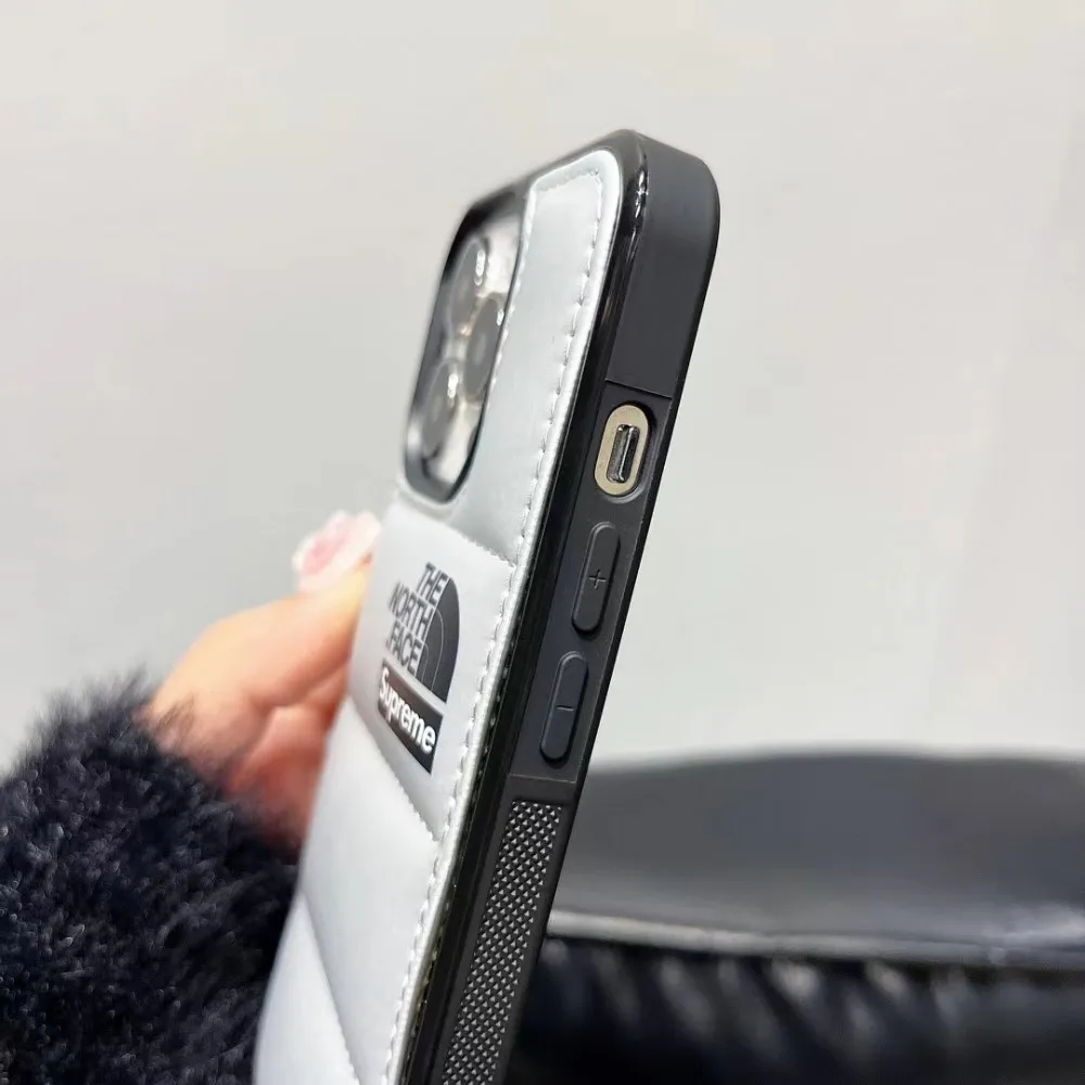 ノースフェイス シュプリーム ダウンジャケット型 iPhoneケース スマホケース