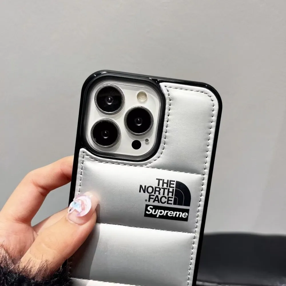 ノースフェイス シュプリーム ダウンジャケット型 iPhoneケース スマホケース