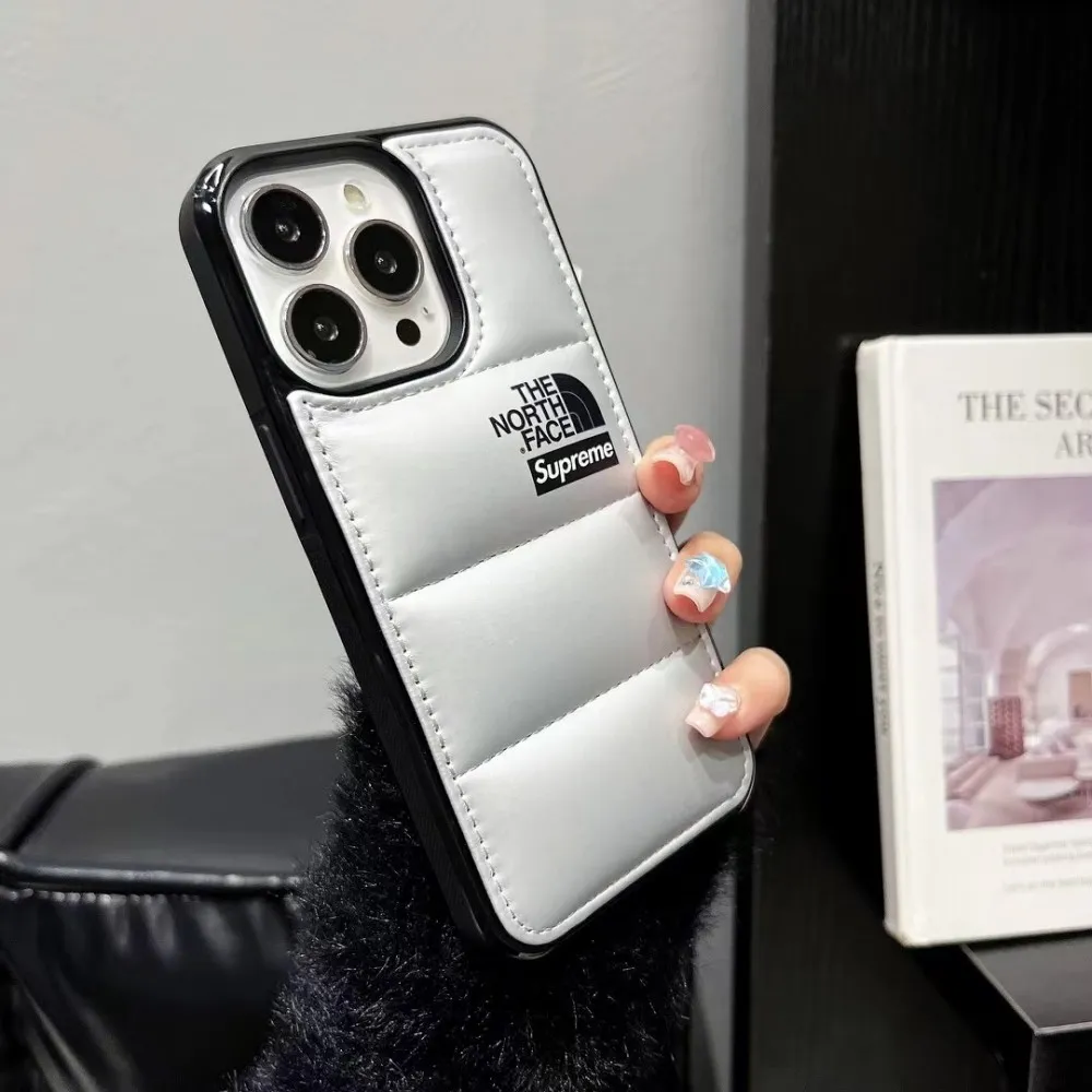 ノースフェイス シュプリーム ダウンジャケット型 iPhoneケース スマホケース
